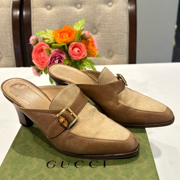 Authentic Gucci bamboo clogs - Picture 1 of 13
